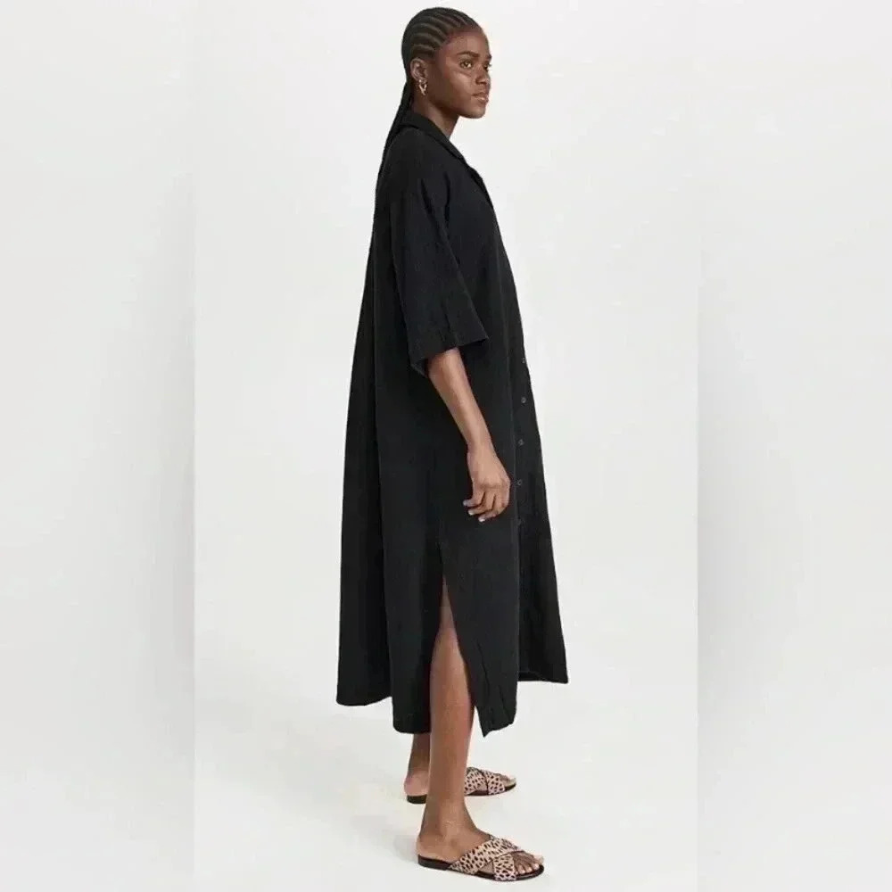 Madewell Black Button-Front Maxi Dress - Picture 4 of 12